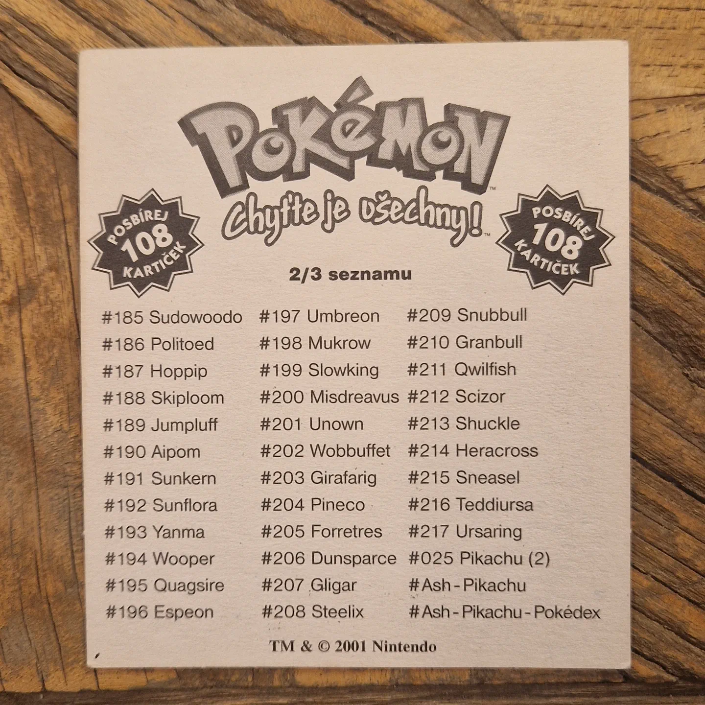 Czech Shuckle card — photo 2