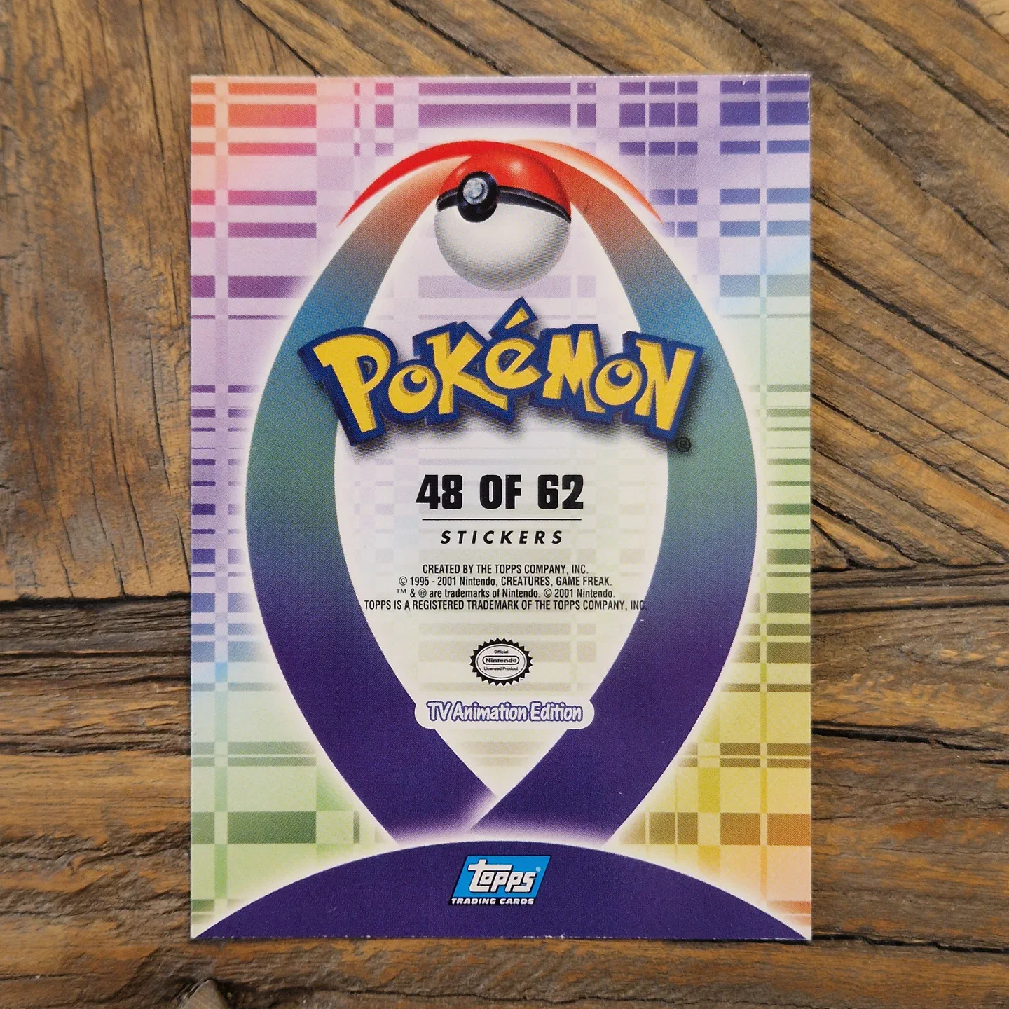 Shuckle Topps S48 - Sticker — photo 2